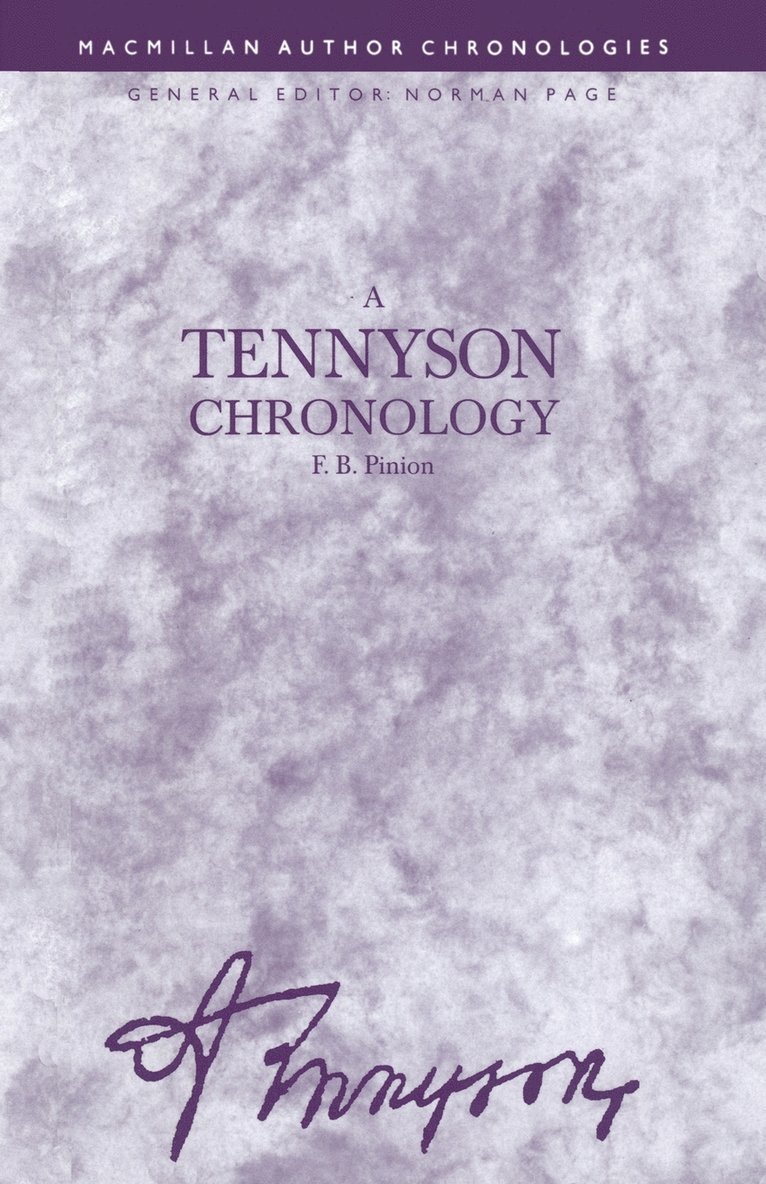 A Tennyson Chronology 1