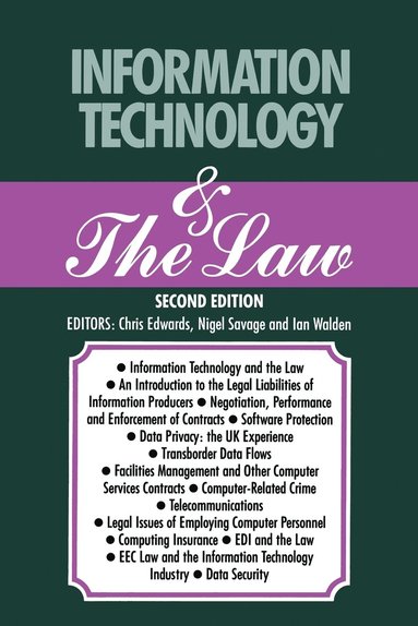 bokomslag Information Technology & The Law