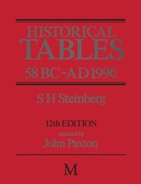bokomslag Historical Tables 58 BC  AD 1990