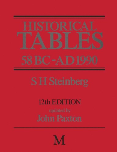 bokomslag Historical Tables 58 BC - AD 1990