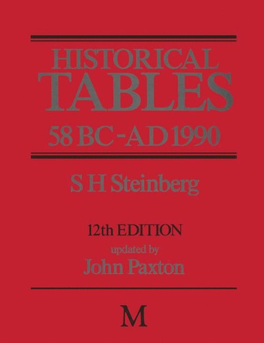 bokomslag Historical Tables 58 BC  AD 1990