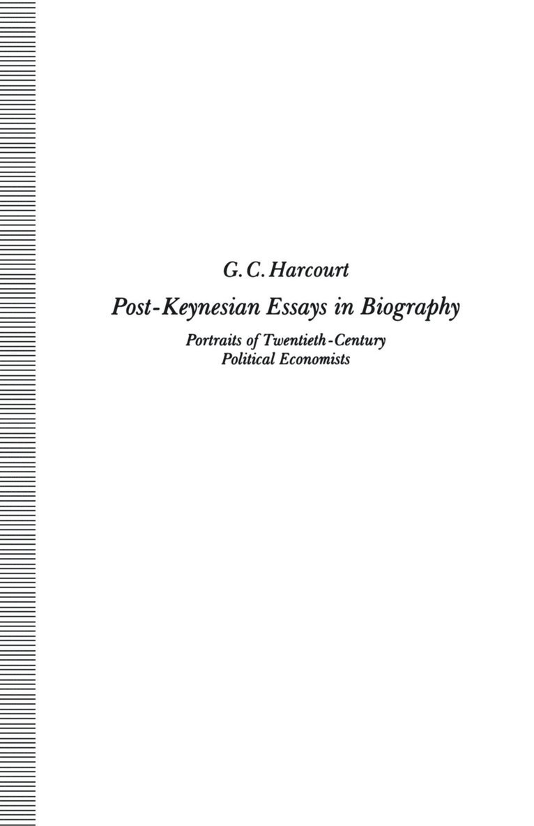 Post-Keynesian Essays in Biography 1