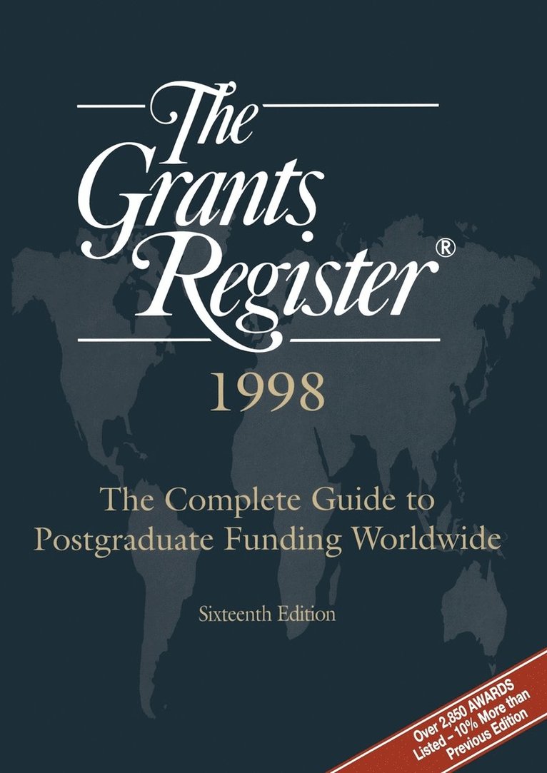 The Grants Register 1998 1
