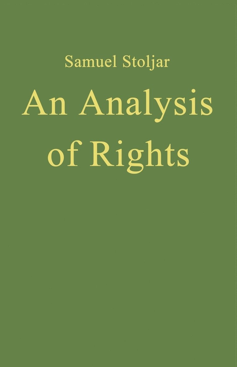 An Analysis of Rights 1