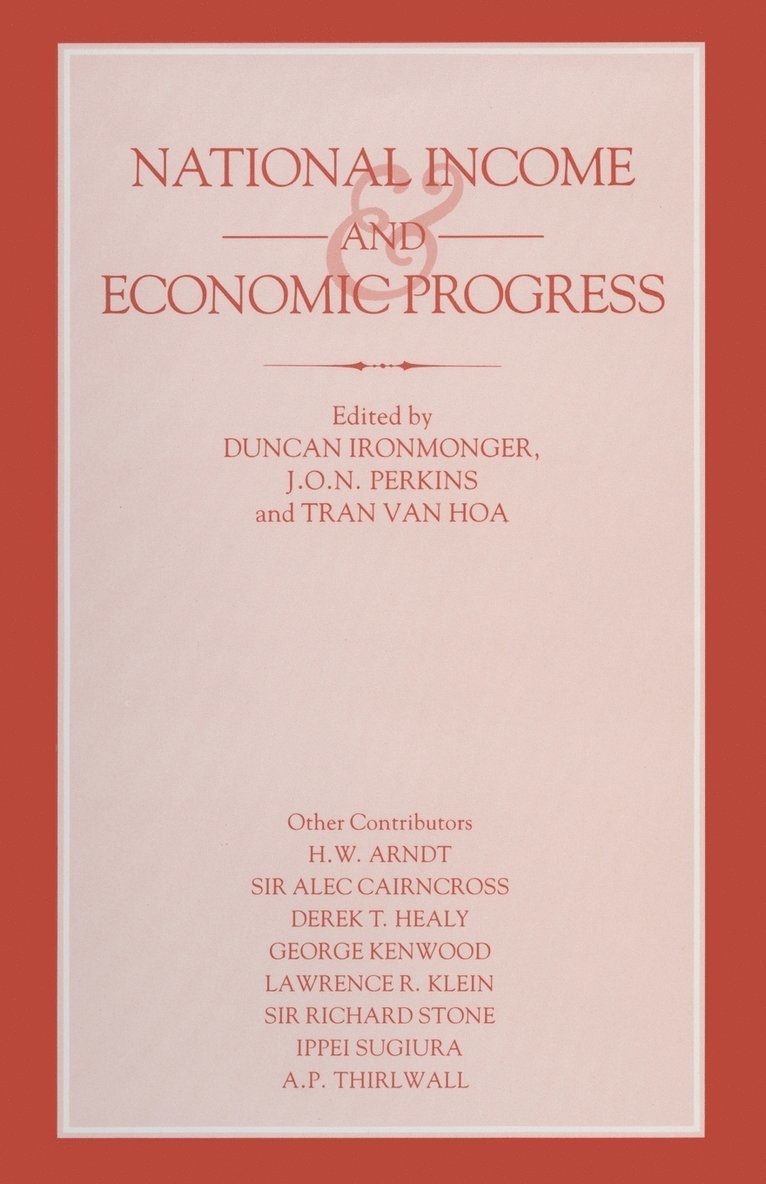 National Income and Economic Progress 1