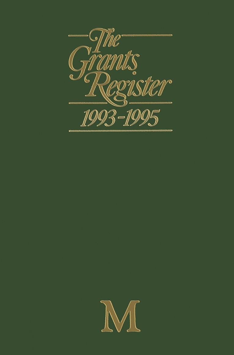 Lisa Williams - Grants Register 1993–1995, Häftad