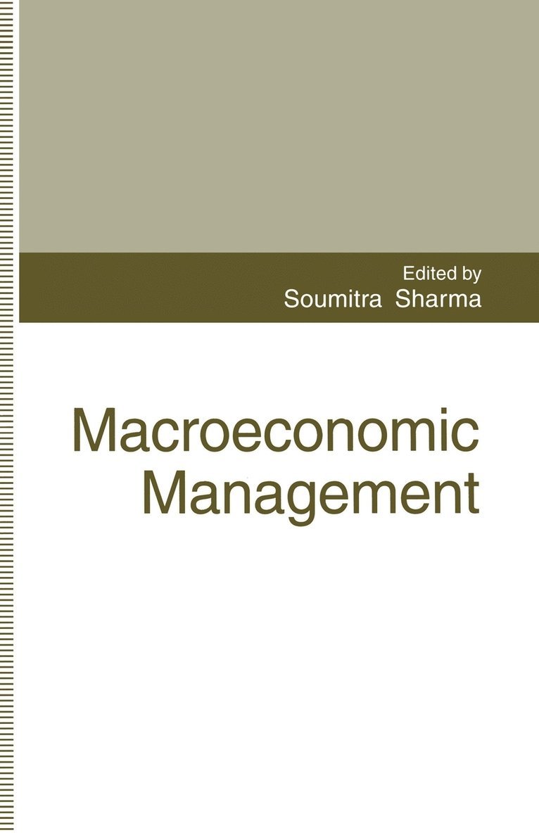 Soumitra Sharma - Macroeconomic Management, Häftad