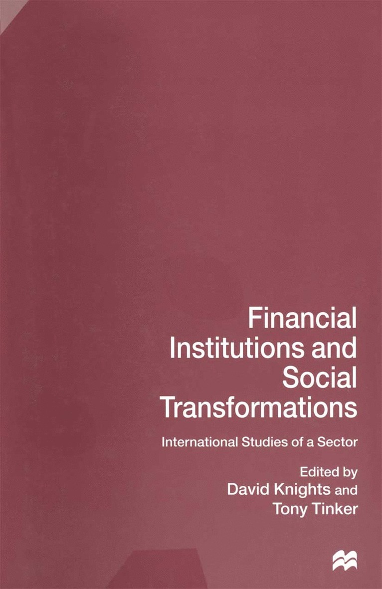 David Knights, Tony Tinker - Financial Institutions and Social Transformations, Häftad