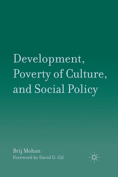 bokomslag Development, Poverty of Culture, and Social Policy