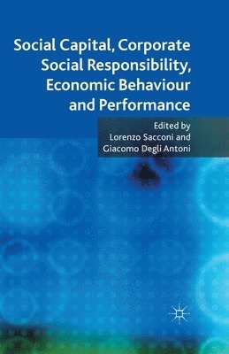 bokomslag Social Capital, Corporate Social Responsibility, Economic Behaviour and Performance