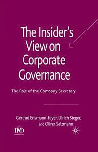 bokomslag The Insider's View on Corporate Governance