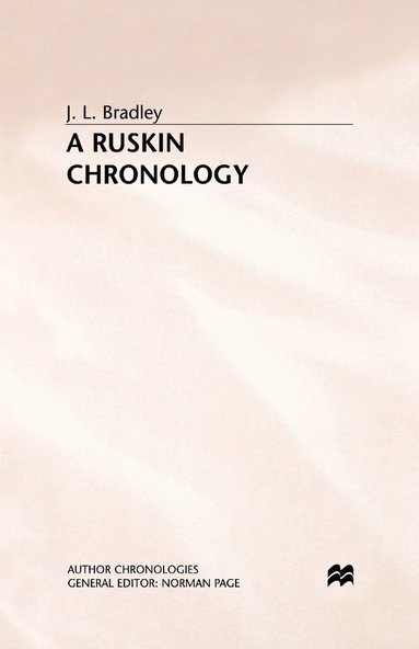 bokomslag Ruskin Chronology