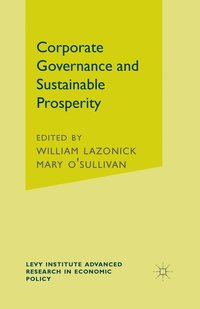 bokomslag Corporate Governance and Sustainable Prosperity