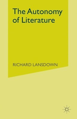 The Autonomy of Literature 1