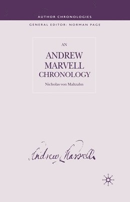 bokomslag Andrew Marvell Chronology