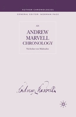 Andrew Marvell Chronology 1