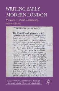 bokomslag Writing Early Modern London