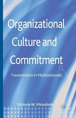 bokomslag Organizational Culture and Commitment