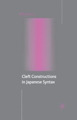 Cleft Constructions in Japanese Syntax 1