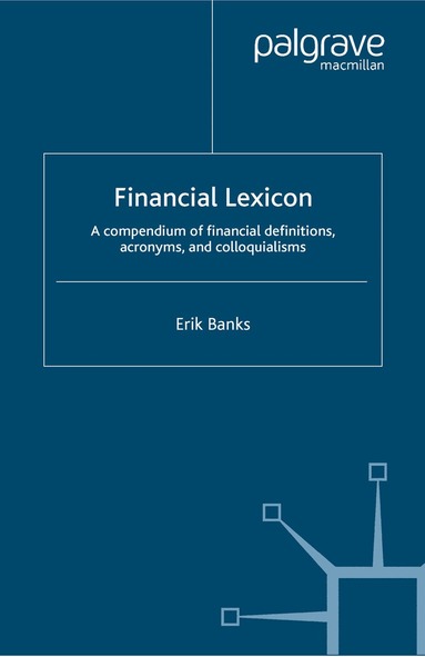 E. Banks - Financial Lexicon, Häftad