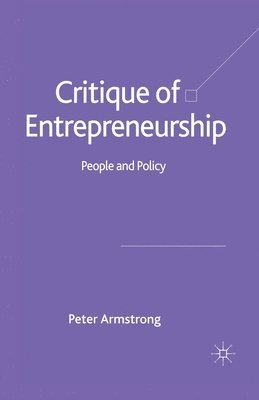 bokomslag Critique of Entrepreneurship