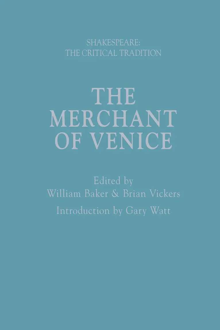 William Baker, Brian Vickers - Merchant of Venice, Häftad. Tillgänglighet: Kommande