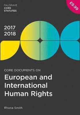 Core Documents on European and International Human Rights 2017-18 1