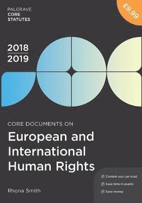 Core Documents on European and International Human Rights 2018-19 1