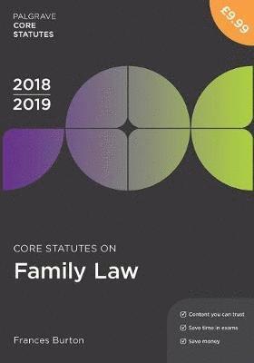 bokomslag Core Statutes on Family Law 2018-19