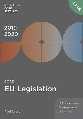 bokomslag Core EU Legislation 2019-20