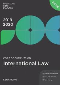 bokomslag Core Documents on International Law 2019-20