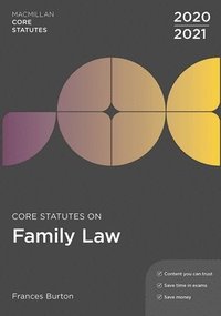bokomslag Core Statutes on Family Law 2020-21