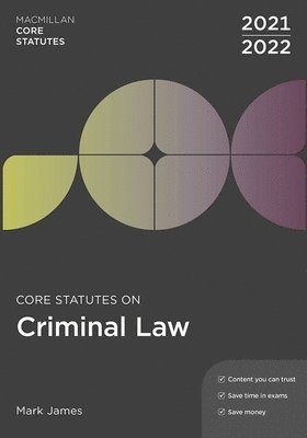 bokomslag Core Statutes on Criminal Law 2021-22