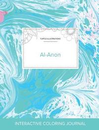 bokomslag Adult Coloring Journal: Al-Anon (Turtle Illustrations, Turquoise Marble)