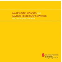 bokomslag 2016 AIA Housing Awards and AIA/HUD Secretary's Awards