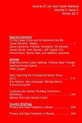 bokomslag Journal of Law and Cyber Warfare, Volume 5, Issue 2