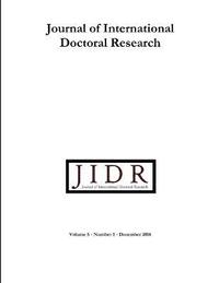 bokomslag Journal of International Doctoral Research (JIDR) Volume 5, Number 1, December 2016