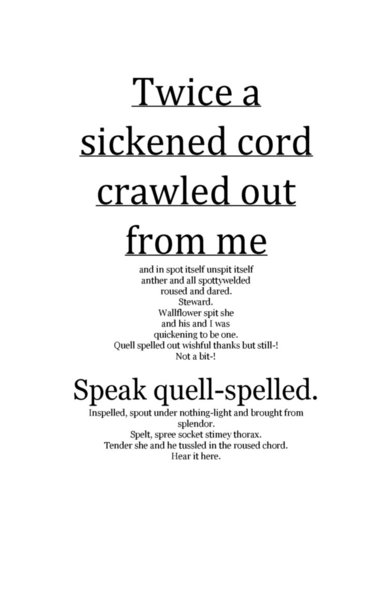 bokomslag Twice a sickened cord crawled out from me