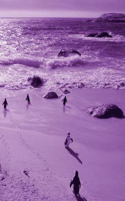 Alive! little penguin friends - Violet duotone - Photo Art Notebooks (5 x 8 series) 1