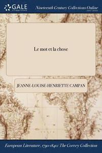 bokomslag mot et la chose