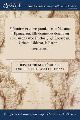 bokomslag Mmoires et correspondance de Madame d'Epinay