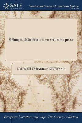 Mlanges de littrature 1