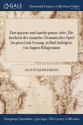 August Klingemann - Don quixote und sancho panza, Häftad