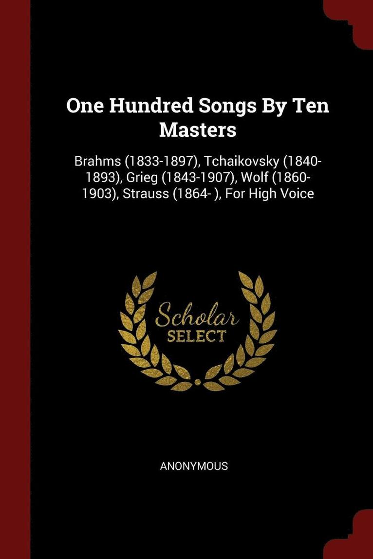 One Hundred Songs By Ten Masters 1