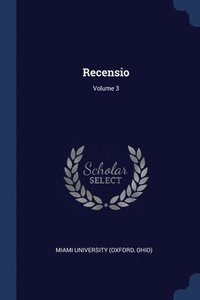 bokomslag Recensio; Volume 3