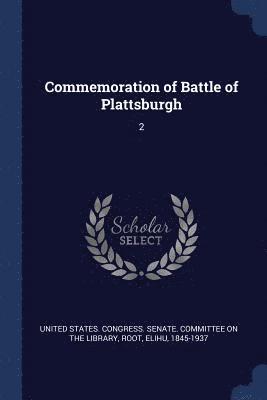 bokomslag Commemoration of Battle of Plattsburgh