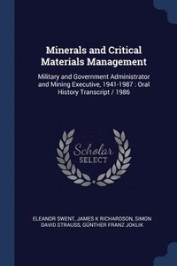 bokomslag Minerals and Critical Materials Management