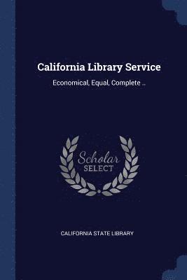 bokomslag California Library Service