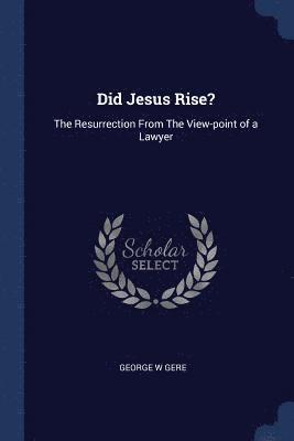 bokomslag Did Jesus Rise?