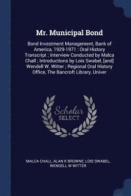 bokomslag Mr. Municipal Bond